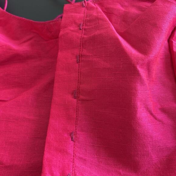 Chandrakala Womens Size 42 Cropped Pink - Eyelet And Hooks - Tie In Back - Picture 14 of 16